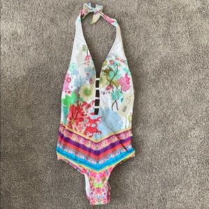 Johnny Was Agustina Plunge One Piece Size M